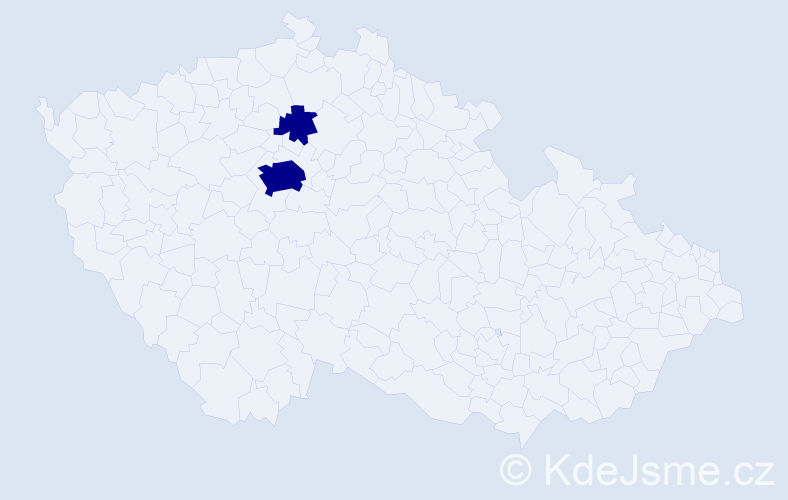 Příjmení: 'Kowanda', počet výskytů 4 v celé ČR