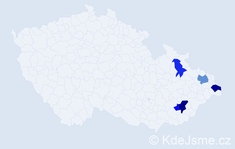 Příjmení: 'Stiksová', počet výskytů 10 v celé ČR