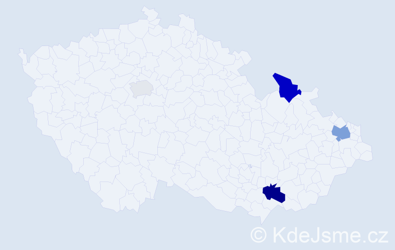Příjmení: 'Neusar', počet výskytů 9 v celé ČR