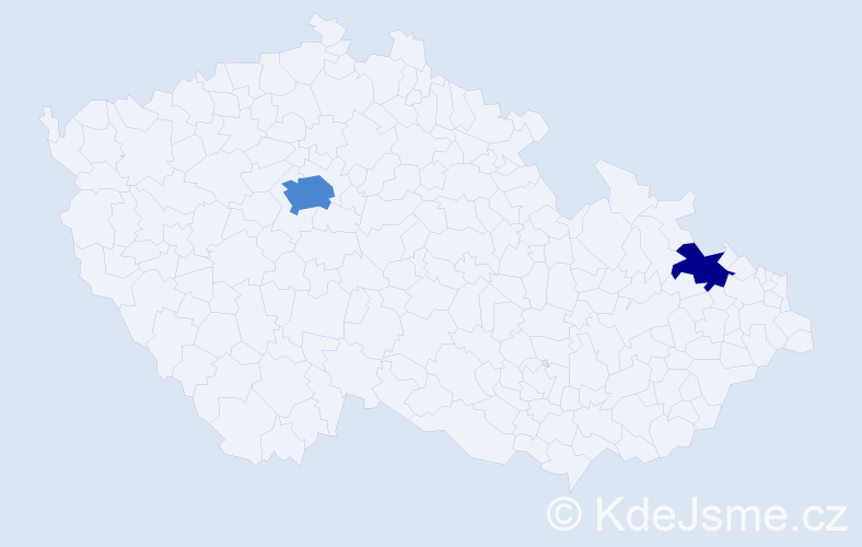 Příjmení: 'Kolbach', počet výskytů 6 v celé ČR