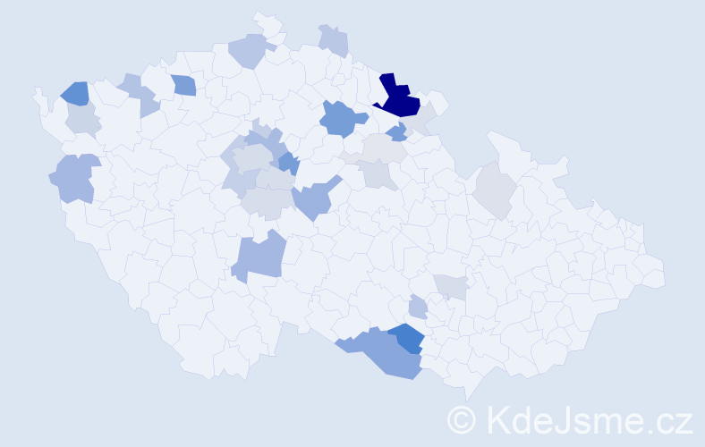 Příjmení: 'Demuth', počet výskytů 99 v celé ČR
