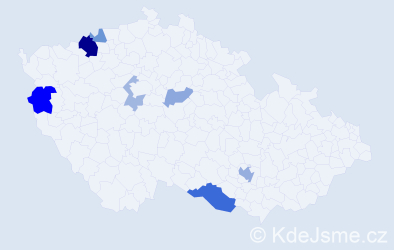 Příjmení: 'Loy', počet výskytů 16 v celé ČR