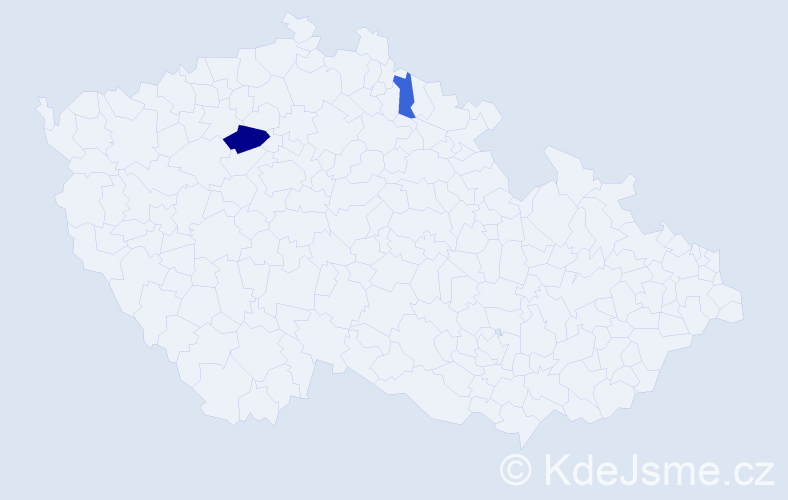 Příjmení: 'Kauč', počet výskytů 4 v celé ČR