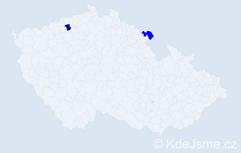 Příjmení: 'Suby', počet výskytů 3 v celé ČR
