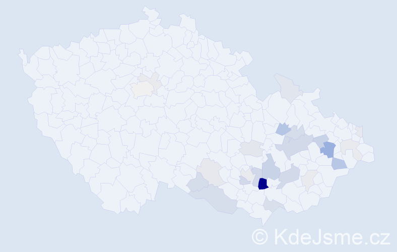 Příjmení: 'Šebečková', počet výskytů 60 v celé ČR