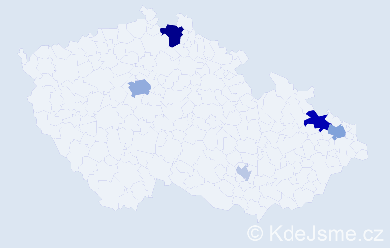 Příjmení: 'Turok', počet výskytů 15 v celé ČR