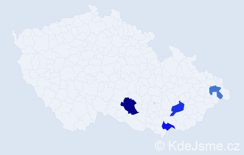 Příjmení: 'Buřinská', počet výskytů 9 v celé ČR