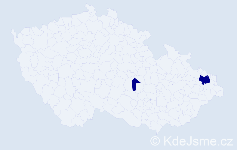 Příjmení: 'Rapcsák', počet výskytů 2 v celé ČR