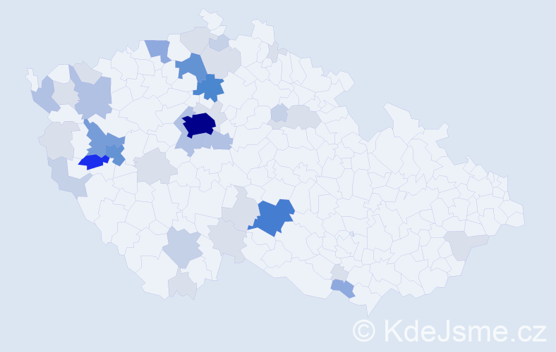 Příjmení: 'Plassová', počet výskytů 129 v celé ČR
