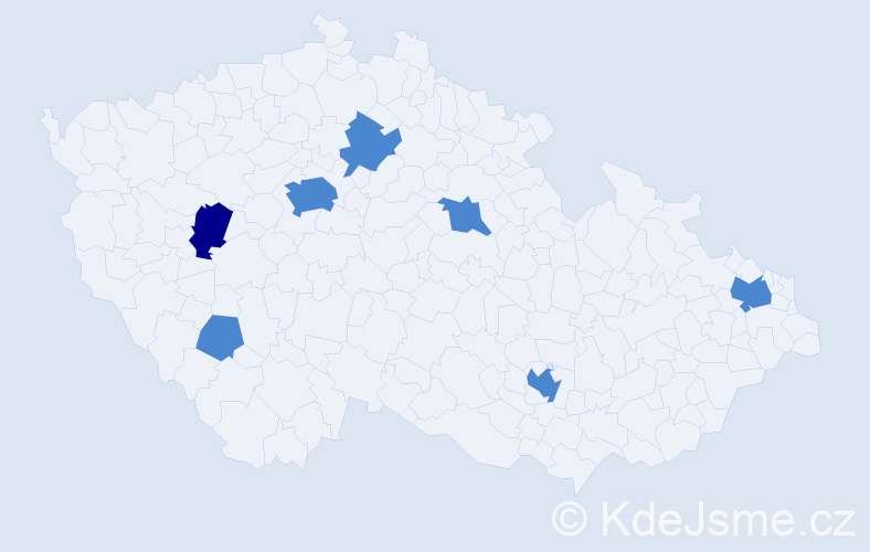 Příjmení: 'Filus', počet výskytů 9 v celé ČR