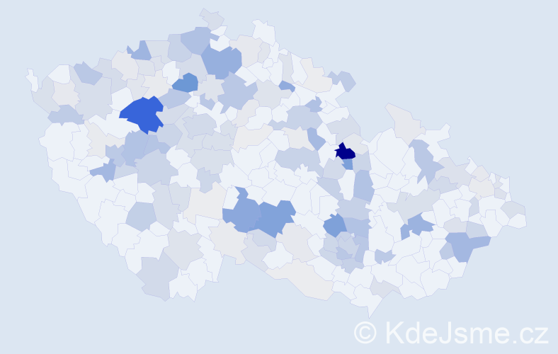 Příjmení: 'Kapounová', počet výskytů 548 v celé ČR