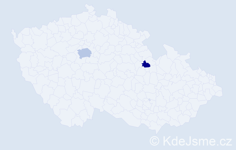 Příjmení: 'Glugar', počet výskytů 4 v celé ČR