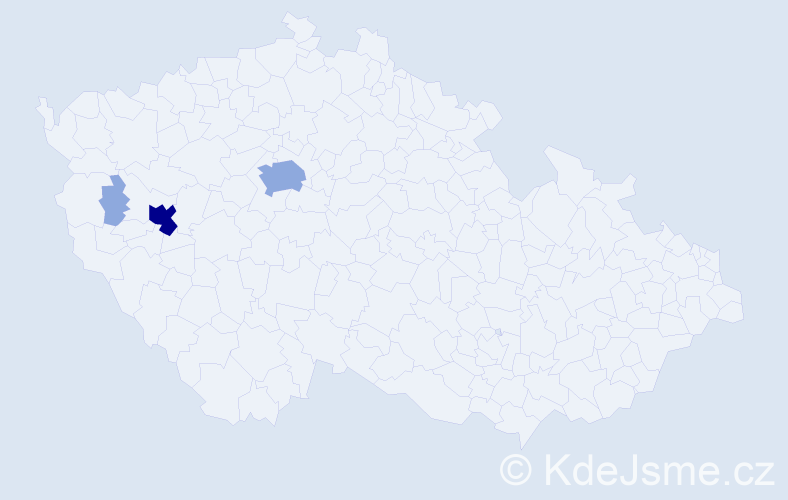 Příjmení: 'Czinnerová', počet výskytů 7 v celé ČR
