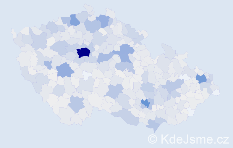 Příjmení: 'Polák', počet výskytů 6874 v celé ČR