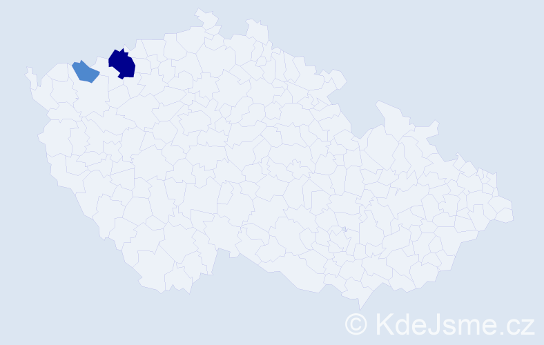 Příjmení: 'Egermann', počet výskytů 6 v celé ČR