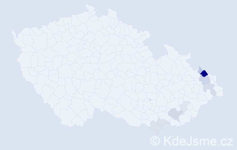 Příjmení: 'Gaidová', počet výskytů 30 v celé ČR