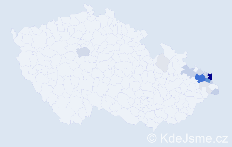 Příjmení: 'Sembolová', počet výskytů 84 v celé ČR