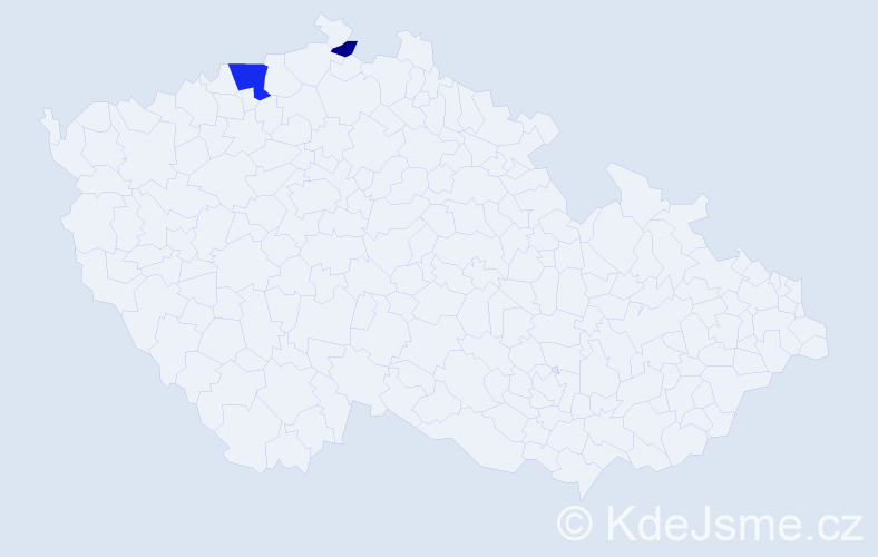 Příjmení: 'Acs', počet výskytů 4 v celé ČR