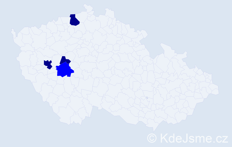 Příjmení: 'Brnušáková', počet výskytů 7 v celé ČR