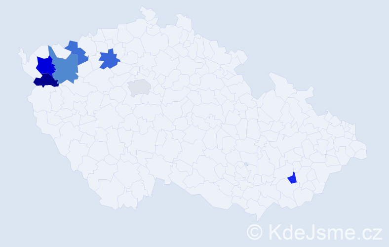 Příjmení: 'Slivkanič', počet výskytů 18 v celé ČR