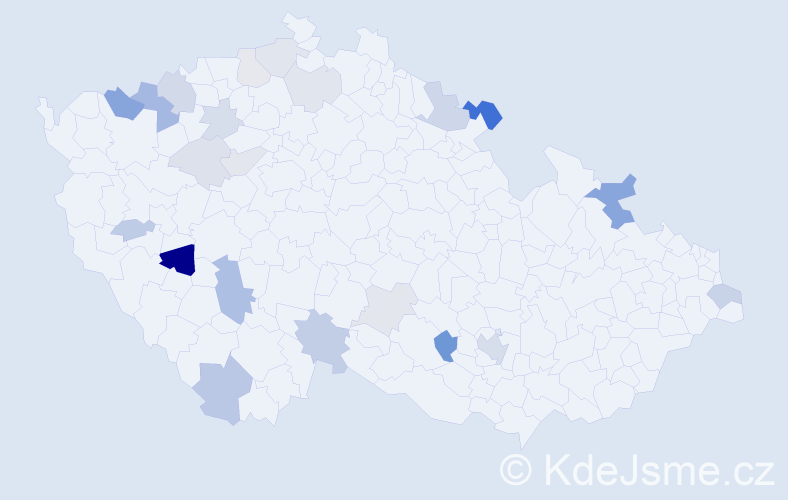 Příjmení: 'Trenčanská', počet výskytů 47 v celé ČR