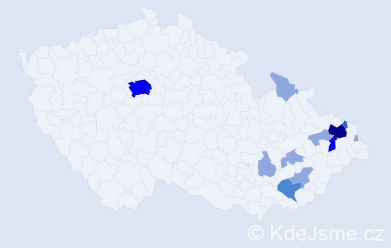 Příjmení: 'Piškytlová', počet výskytů 26 v celé ČR