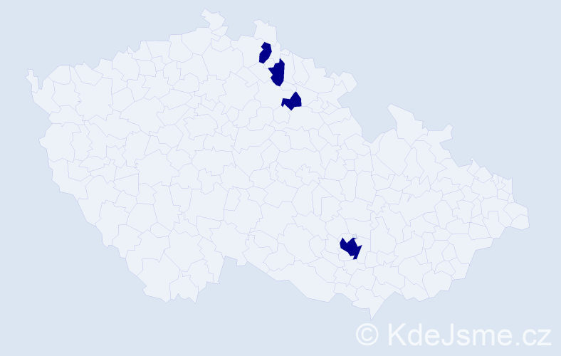 Příjmení: 'Sklenčka', počet výskytů 4 v celé ČR