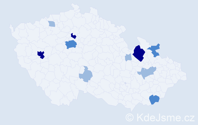 Příjmení: 'Kolembus', počet výskytů 22 v celé ČR