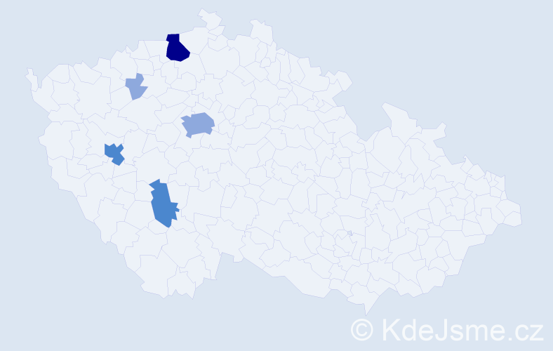 Příjmení: 'Koubcová', počet výskytů 15 v celé ČR
