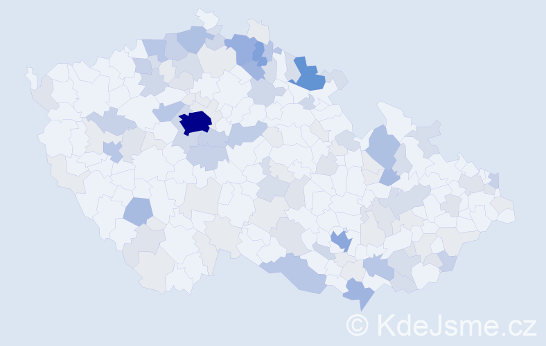 Příjmení: 'Hübner', počet výskytů 395 v celé ČR
