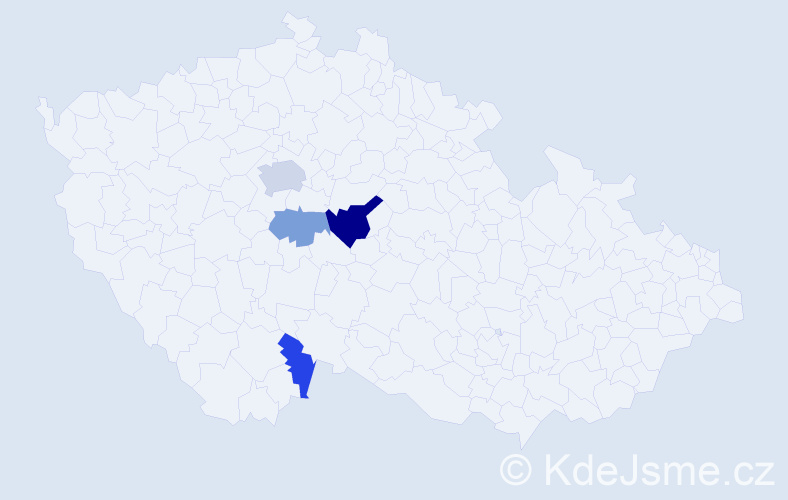 Příjmení: 'Gudev', počet výskytů 8 v celé ČR