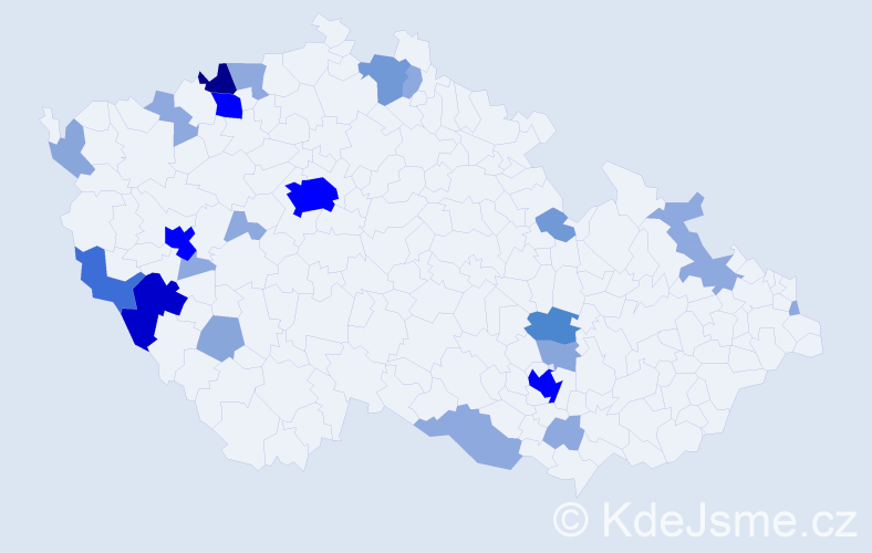 Příjmení: 'Syková', počet výskytů 76 v celé ČR