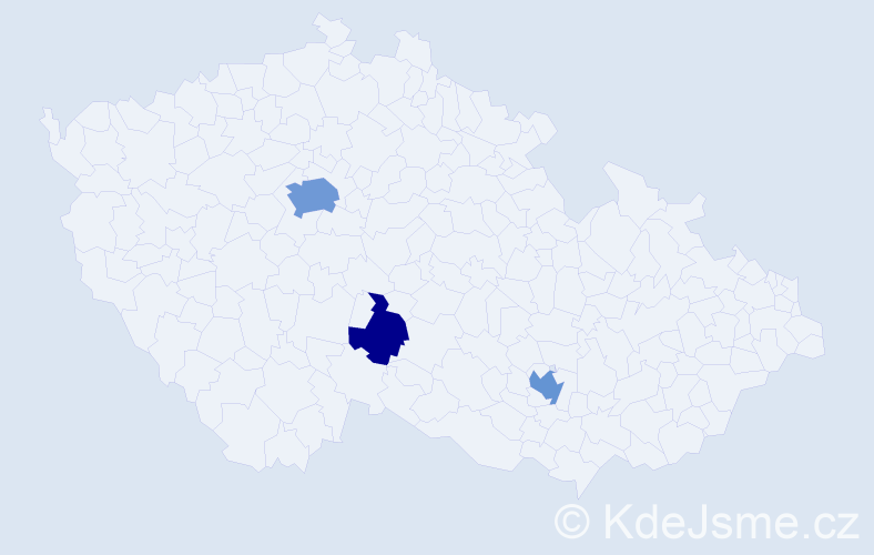 Příjmení: 'Vail', počet výskytů 8 v celé ČR