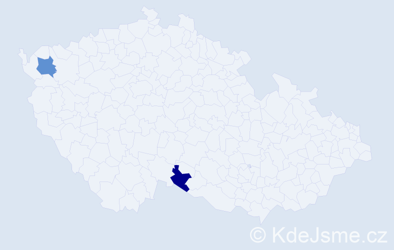 Příjmení: 'Radaušer', počet výskytů 5 v celé ČR