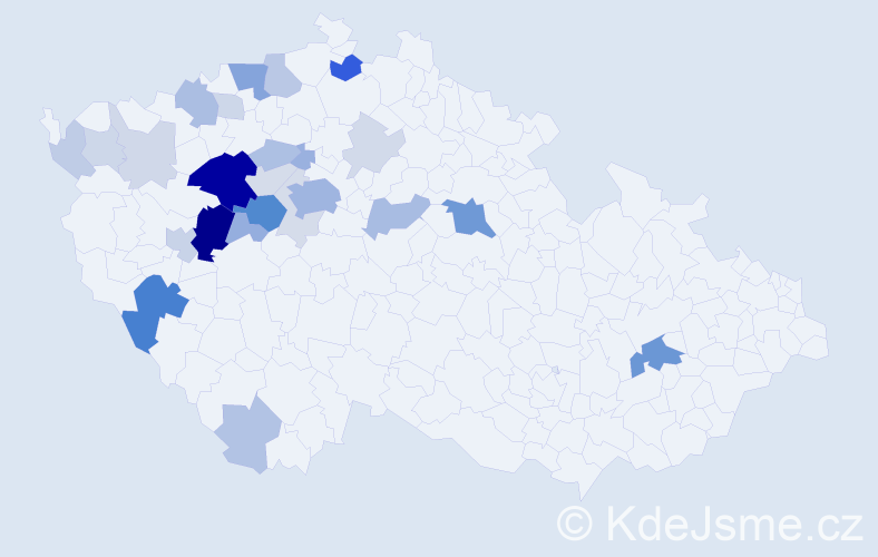Příjmení: 'Spalová', počet výskytů 87 v celé ČR