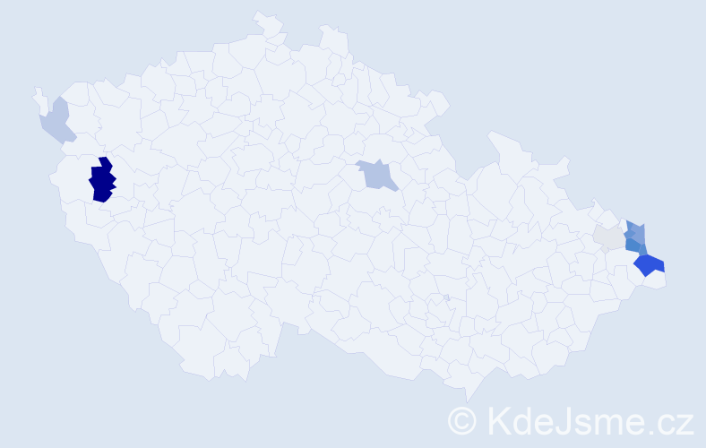 Příjmení: 'Filipiak', počet výskytů 28 v celé ČR