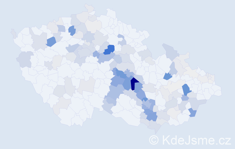 Příjmení: 'Jambor', počet výskytů 486 v celé ČR