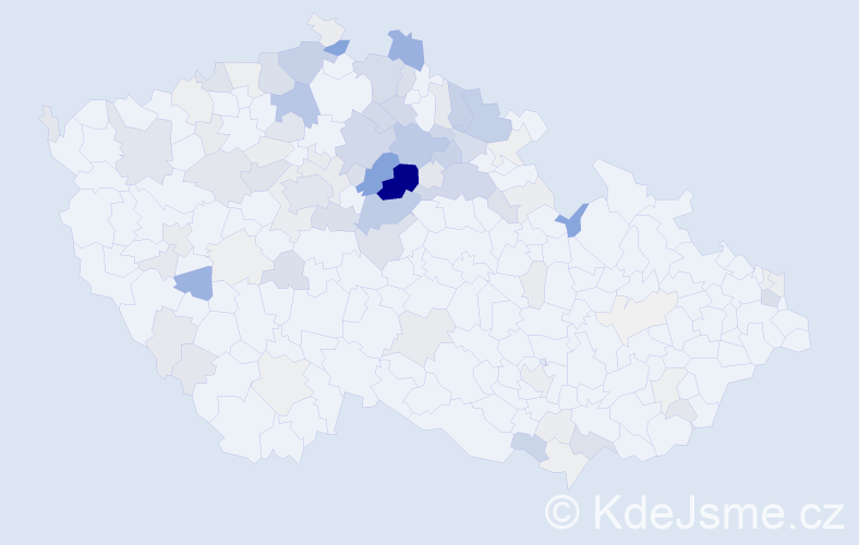 Příjmení: 'Brzák', počet výskytů 381 v celé ČR