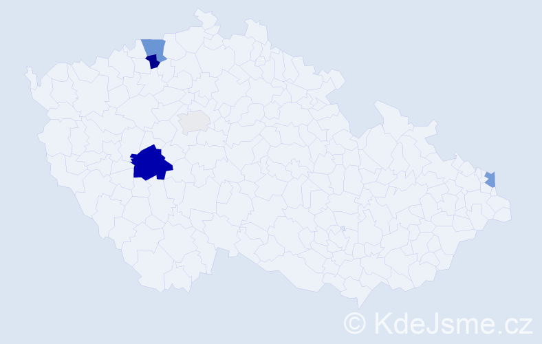 Příjmení: 'Brezák', počet výskytů 14 v celé ČR
