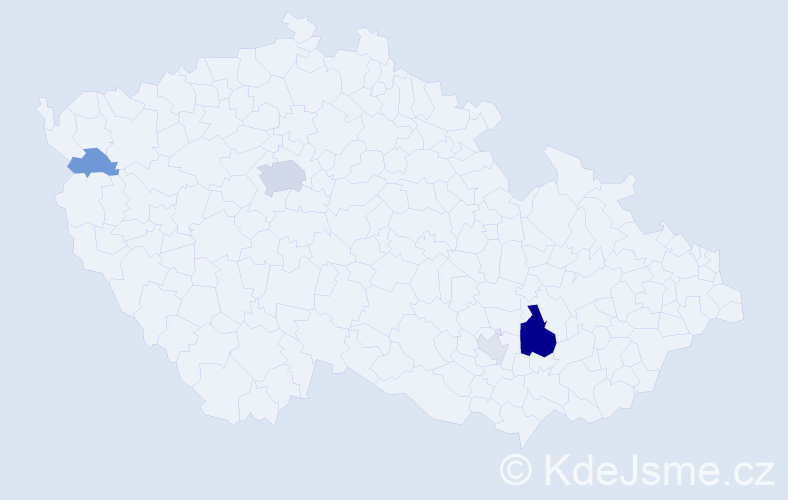 Příjmení: 'Kervitcer', počet výskytů 13 v celé ČR