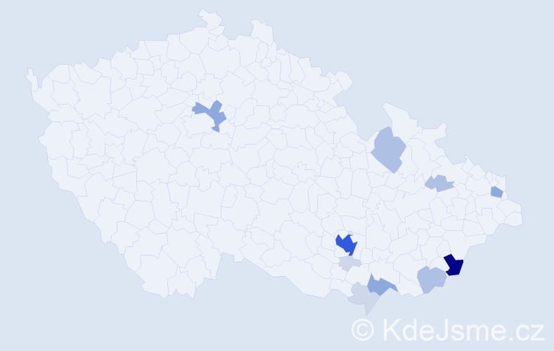 Příjmení: 'Nevrlková', počet výskytů 41 v celé ČR