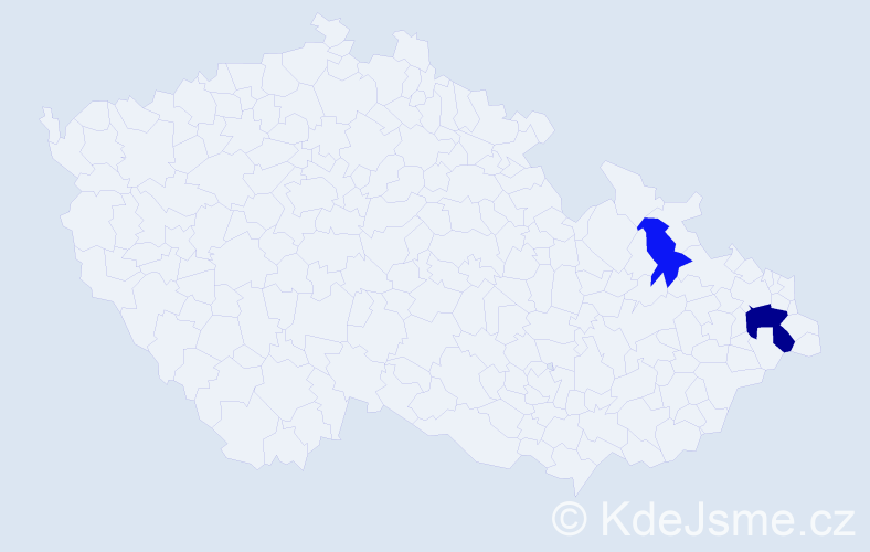 Příjmení: 'Rygula', počet výskytů 4 v celé ČR