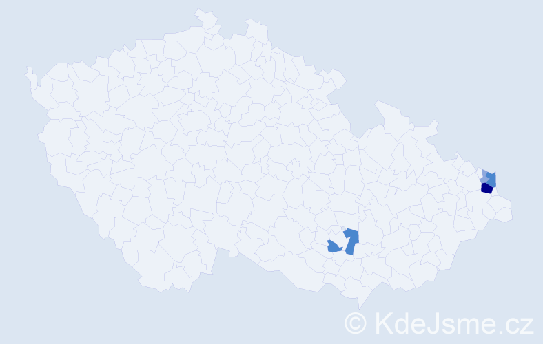 Příjmení: 'Krakowczyk', počet výskytů 17 v celé ČR