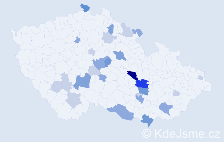 Příjmení: 'Portlová', počet výskytů 70 v celé ČR