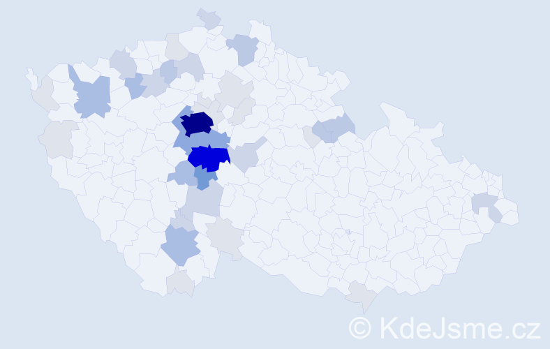 Příjmení: 'Baťha', počet výskytů 126 v celé ČR
