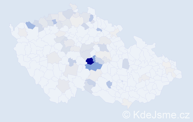 Příjmení: 'Choutka', počet výskytů 249 v celé ČR