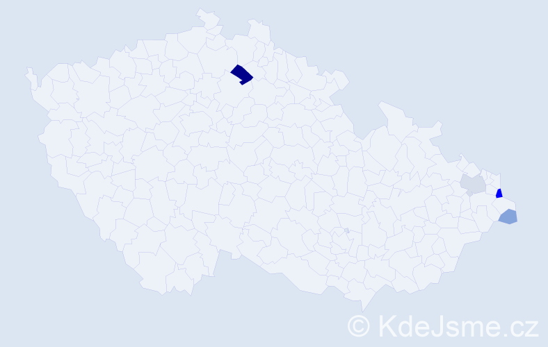 Příjmení: 'Nagajdová', počet výskytů 10 v celé ČR