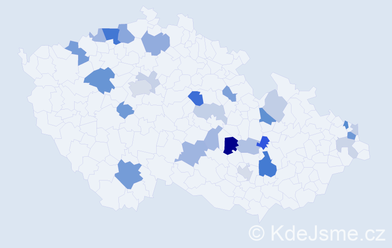 Příjmení: 'Roudenská', počet výskytů 59 v celé ČR