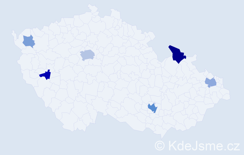 Příjmení: 'Dydek', počet výskytů 15 v celé ČR