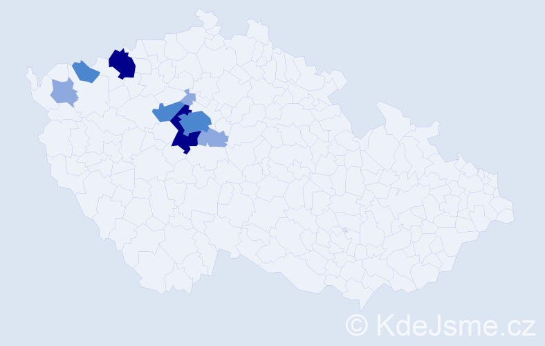 Příjmení: 'Křapáčková', počet výskytů 26 v celé ČR